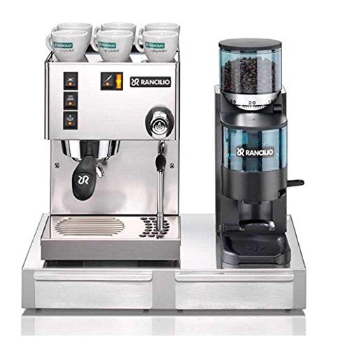 Rancilio Silvia M V5 and Rocky Bar Combo with Base