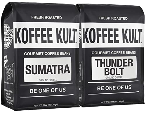 Koffee Kult Bring the Thunder Bundle, Includes Thunder Bolt And Sumatra Ground Coffee