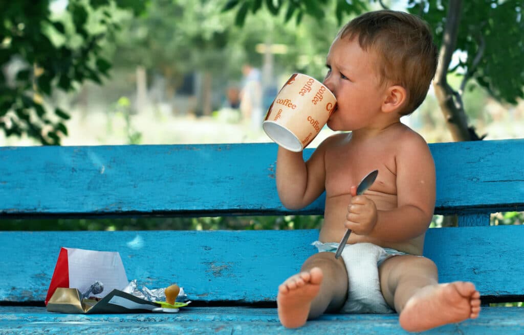 Can kids drink decaf coffee?